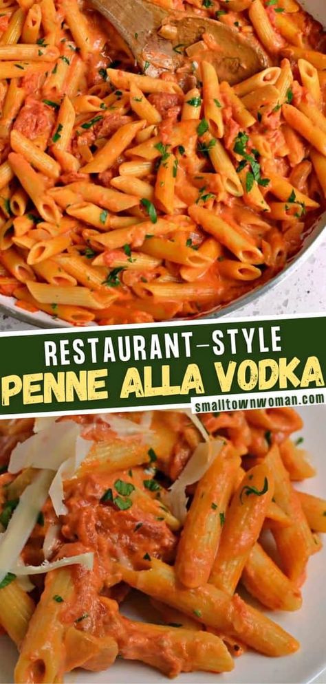 Penne Alla Vodka Recipe, Pasta Alla Vodka, Vodka Sauce Recipe, Penne Alla Vodka, Vodka Pasta, Italian Chopped Salad, Alla Vodka, Vodka Recipes, Hearty Meal