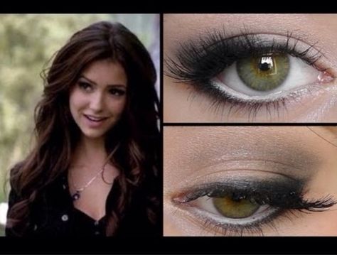 Katherine Pierce look!!!! Katherine Makeup, Nina Dobrev Makeup, Vampire Diaries Workout, Vampire Diaries Makeup, Vampire Makeup, Makijaż Smokey Eye, Inspired Makeup, Katherine Pierce, Elena Gilbert