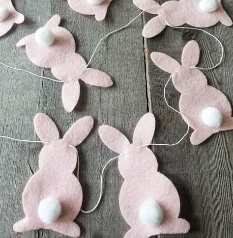 Bunny Garland Diy, Some Bunny Is One Birthday Decorations, Easter Baby Photos, Easter Decoration Ideas, Easter Templates Printables, Bunny Birthday Party, Bunny Craft, Bunny Baby Shower, Easter Craft Decorations