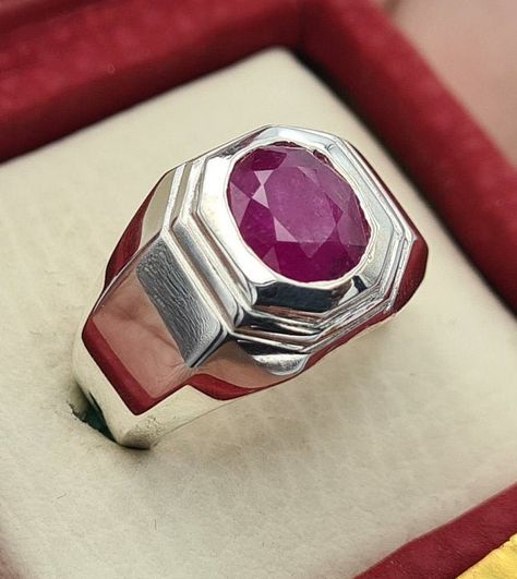 Afghanistan Kabul, Mens Ruby Ring, Ring Video, White Opal Ring, Ruby Stone, Handmade Jewelry Gift, Ruby Jewelry, Handcrafted Rings, Handmade Rings