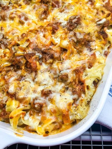 Pioneer Woman Sour Cream Noodle Bake, Sour Cream Noodle Bake Pioneer Woman, Carbie Barbie, Sour Cream Bake, Ham Dinners, Ground Beef And Sausage, Sour Cream Noodle Bake, Beef Noodle Casserole, Pasta Casseroles