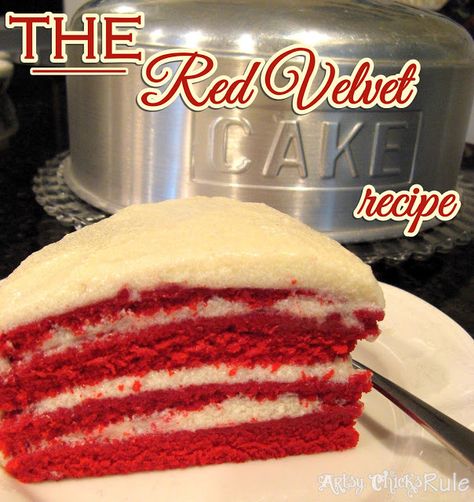 The REAL Red Velvet Cake Recipe (the secrets in the frosting!) artsychicksrule.com #redvelvet #redvelvetcake Real Red Velvet Cake Recipe, Velvet Recipes, Red Velvet Cake Recipe, Velvet Cake Recipes, Brown Sugar Cookies, Trifle Recipe, Best Sugar Cookies, Family Recipe, Red Velvet Cake