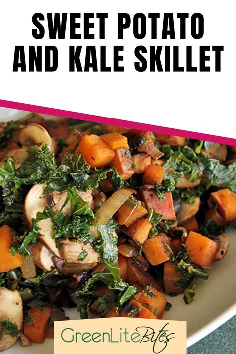 Sweet Potatoes And Kale Recipes, Kale Sweet Potato Recipes, Sweet Potato And Kale Recipes, Kale And Sweet Potato Recipes, Recipe Using Kale, Vegetarian Sweet Potato Recipes, Kale Skillet, Sweet Potato Kale Hash, Kale Sweet Potato