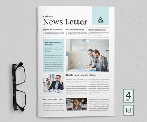 33 Best InDesign Newsletter Templates (New for 2019) Newsletter Design Print, Newsletter Design Layout, Newsletter Design Inspiration, Newsletter Design Templates, Newsletter Examples, Newsletter Template Free, Company Newsletter, Business Newsletter Templates, Graphic Design Magazine