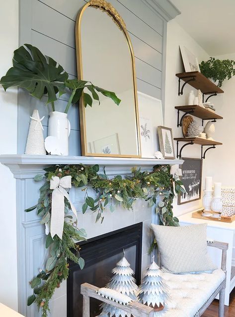 After returning from a trip to Costa Rica, I wanted to incorporate some of that coastal feeling into our Christmas decor. In this week's post, Subtle Coastal Christmas Family Room, I'm sharing how to get a beachy Christmas look that is subtle and blends well with traditional Christmas styling. I'm so happy with the subtle coastal/tropical touches that remind me of our time away. #coastalchristmas #beachychristmas #christmasdecor #neutralchristmasdecor #christmasfamilyroom Coastal Christmas Decor Ideas, Christmas Family Room, Beach Theme Pillows, Christmas Styling, Trip To Costa Rica, Family Room Inspiration, Accent Table Decor, Coastal Tropical, Coastal Christmas Decor