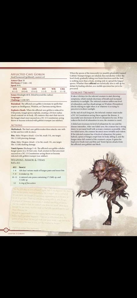 Zuggtmoy D&d, Dnd Cave Creatures, Cave Monsters Dnd, Dnd Cave Monsters, Goblin Dnd, Dnd Goblin, Dnd Creatures, Dnd Monster, Dnd Minis