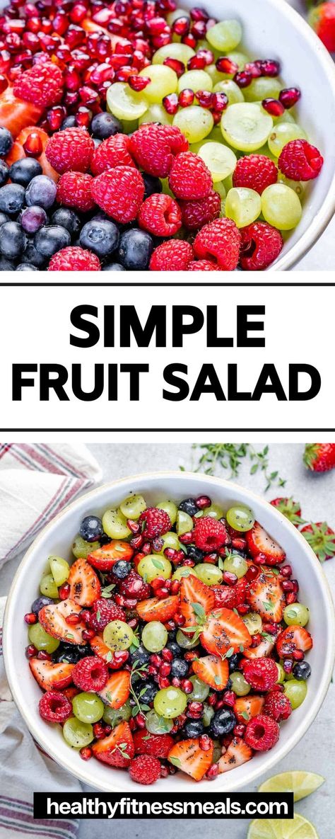 Simple Fruit Salad, Easy Chia Seed Pudding, Easy Fruit Salad Recipes, Berry Fruit Salad, Healthy Fruit Salad, Dressing For Fruit Salad, Fruit Salad Recipe, Fruit Salad Easy, Poppy Seed Dressing