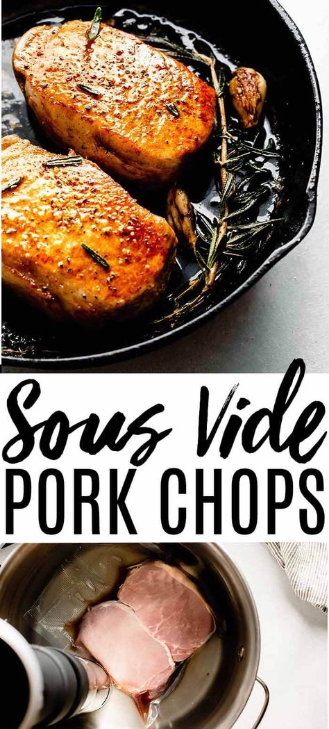 Cooking Frozen Pork Chops, Sous Vide Pork Loin, Sous Vide Pork Chops, Pork Loin Chops Recipes, Sous Vide Chicken Breast, Sous Vide Pork, Boneless Pork Chop Recipes, Cooking Pork, Cooking Pork Chops