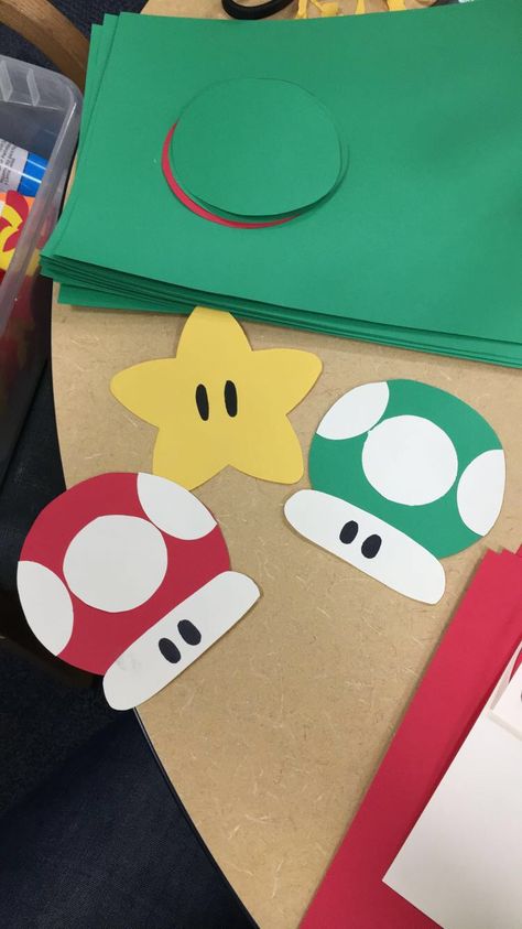 Mario World Decorations, Nintendo Classroom Theme, Super Mario Theme Classroom, Mario Brothers Classroom Theme, Mario Kart Bulletin Board, Super Mario Bulletin Board, Mario Classroom Theme, Mario Bulletin Board, Mario Classroom