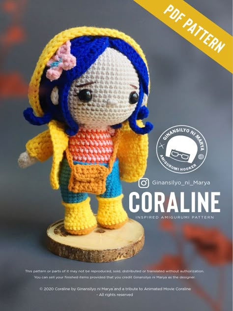 patron a crochet de caroline Amigurumi Baba, Pun Pun, Disney Crochet Patterns, Coraline Doll, Pola Amigurumi, Crochet Animals Free Patterns, Crochet Amigurumi Free, Quick Crochet, Fun Crochet Projects