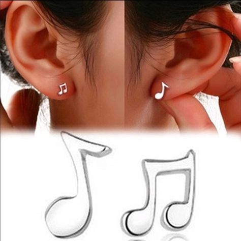 Not Musik, Magnetic Earrings, Musical Notes, Ear Stud, Studs Earrings, Music Note, Set Women, Girls Earrings, Engagement Jewelry