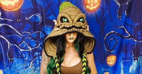 Octopus Hat, Crochet Pour Halloween, Hood Pattern, Crochet Octopus, Pattern Cat, Hooded Scarf, Oogie Boogie, Halloween Crochet, Pattern Animal