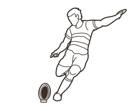 Rugby Players Action Outline 2063215 Vector Art at Vecteezy Rugby Ball Drawing, Rugby Drawing, Ball Drawing, Rugby Player, Rugby Ball, Swag Cartoon, Line Art Design, Rugby Players, Soccer Player