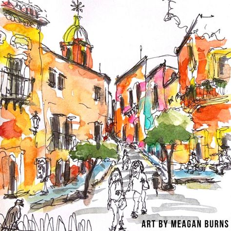 Learn How to Sketch, Quickly - Etchr Lab How To Sketch, African Sunset, Urban Sketch, Watercolor Architecture, Travel Sketches, Watercolor Sketchbook, Sketches Tutorial, Urban Sketchers, Watercolor Sketch