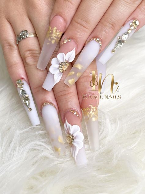 Quinceanera Nails, Sculptured Nails, Long Acrylic Nail Designs, Nails Design With Rhinestones, Dope Nail Designs, Ombre Nail Designs, Pretty Nail Art Designs, Long Acrylic Nails Coffin, Acrylic Nails Coffin Pink