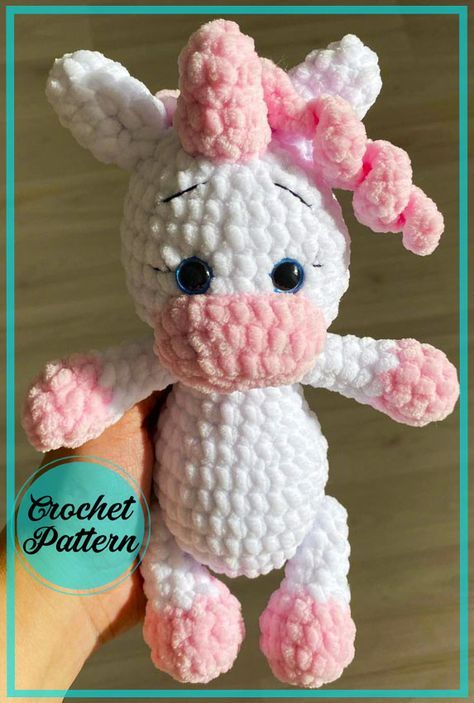 Crochet Unicorn Pattern Free, Crochet Unicorn Pattern, Plush Unicorn, Amigurumi Today, Amigurumi Doll Pattern, Plushie Patterns, Crochet Unicorn, Finger Knitting, Unicorn Pattern