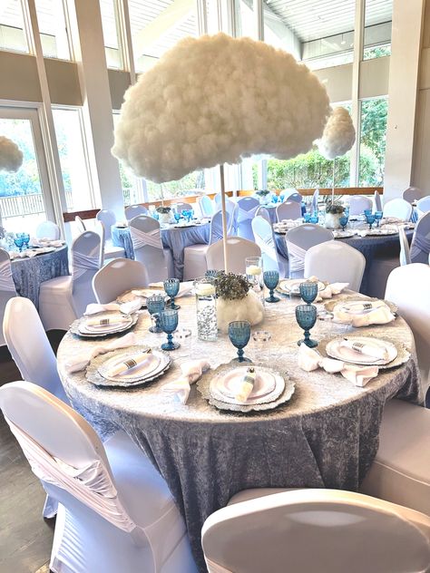 Cloud 9 theme babyshower Cloud 9 Baby Shower Theme, Cloud 9 Theme, Cloud Theme Party, Cloud Baby Shower Theme, Cloud Theme, Prom Themes, Dance Themes, Moon Baby Shower, Prom Theme