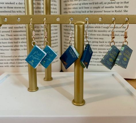 Nerdy Jewelry, Book Earrings, Miniature Book, Earrings Classic, Book Jewelry, Make Your Own Jewelry, Miniature Books, Girl Jewelry, Earring Crafts