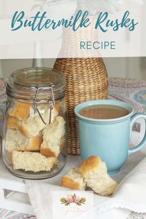 A classic South African treat, buttermilk rusks are made for dunking in your coffee or rooibos tea. It’s a delicious traditional breakfast item or the perfect addition to tea time. | Created for US measurements by Southern Protea | #rusks #buttermilkrusks #recipe #oumarusks #southafrica #southafricanfood #rusksrecipe #southafricanrecipes #southernprotea Buttermilk Rusks Recipes, Easy Buttermilk Rusks Recipe South Africa, Aniseed Rusks Recipe, Muesli Rusks Recipe South Africa, South African Rusks, Rusks Recipe, Buttermilk Rusks, Rusk Recipe, Traditional Breakfast