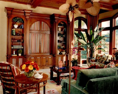 British Colonial West Indies living room                                                                                                                                                                                 More West Indies Living Room, West Indies Interior Design, West Indies Interior, British Colonial Interiors, West Indies Home, West Indies Decor, Tropical British Colonial, British West Indies Style, West Indies Style