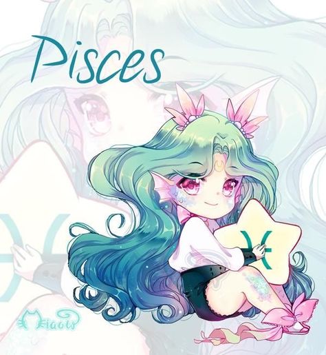 Pisces Anime, Zodiac Pisces, Deviantart, Green, Hair, Anime