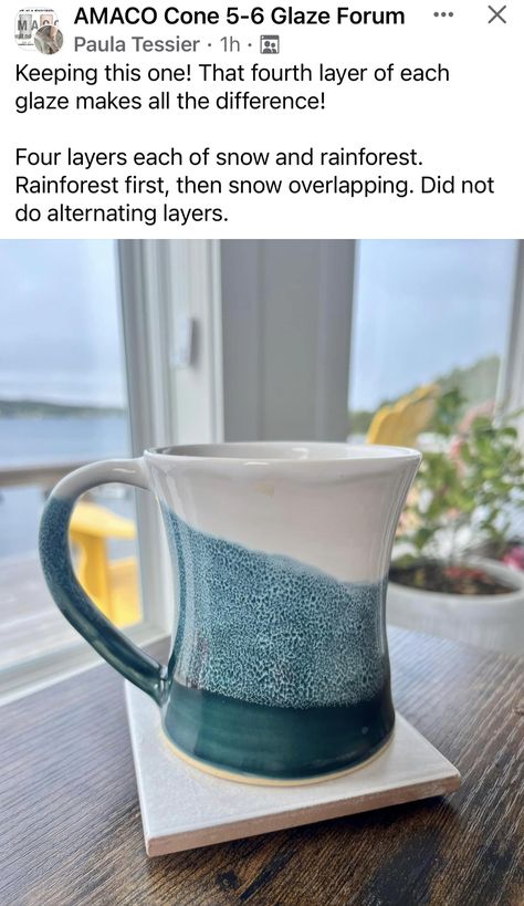 Amaco Glaze Layering Snow, Amaco Snow, Amaco Glaze Layering, Snow Glaze, Glazing Inspiration, Glaze Layering, Glazing Ideas, Clay Glaze, Glaze Combinations