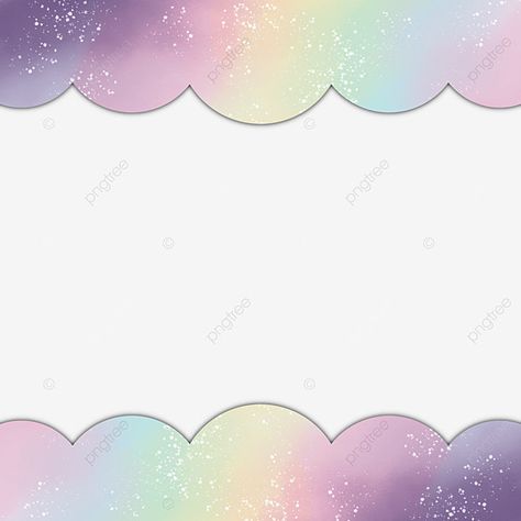 Unicorn Border Frame, Rainbow Border, Dream Background, Frame Landscape, Unicorn Png, Transparent Watercolor, Unicorns Png, Color Png, Border Png