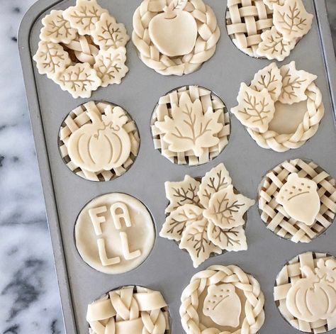 Baking season is upon us, and since I get lots of questions about my pies, I figured I would share my tried and true tips and tricks (try saying that 5 times fast) 😳 on baking pies. All of these tips apply to making mini pies in a muffin tin. A few of these tips will also apply to making 9″ pies. I will call them out. This was my third time making mini pies from a muffin tin, and each time I have gotten better. They (not sure who THEY are) say practice makes perfect. I would have to agree. ... Sugar Free Pecan Pie, Pie Crust Art, Pie Crust Designs, Pie Decoration, Pies Art, Torte Cupcake, Perfect Pies, Mini Pies, Apple Pie Recipes