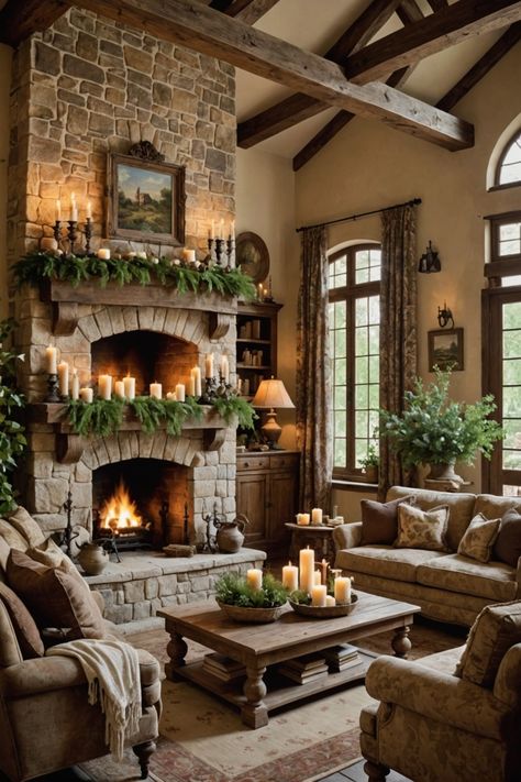 20 French Country-Style Home Ideas – ToolzView Old World Style Home, European Countryside Aesthetic Interior, English Country House Interior, Rustic Outdoor Spaces, French Country Interior, French Cottage Style, Simple Window Treatments, Country Style Furniture, French Country Living