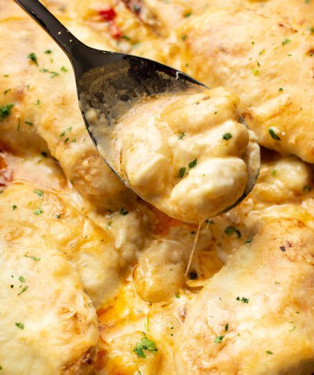 Cajun Chicken and Gnocchi Bake - Tony Chachere's Chicken Gnocchi Bake, Easy Cozy Dinner, Creamy Cajun Sauce, Chicken And Gnocchi, Gnocchi Bake, Cajun Sauce, Comfort Dinner, Baked Gnocchi, Chicken Gnocchi