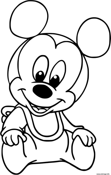 Coloriage mickey mouse bebe à imprimer Cute Disney Coloring Pages, Drawing Mickey Mouse, Mickey Mouse Drawing, Mickey Mouse Coloring, Mouse Coloring Pages, Mickey Drawing, Miki Mouse, Mickey Mouse Sketch, Disney Doodles