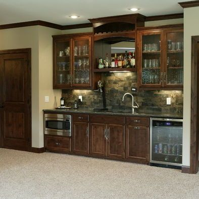 Walk Up Bar Ideas, Wet Bar With Microwave, Bar With Microwave, Walk Up Bar, Cool Basement Ideas, Basement Wet Bar, Wet Bar Designs, Small Basement Remodeling, Basement Bar Plans