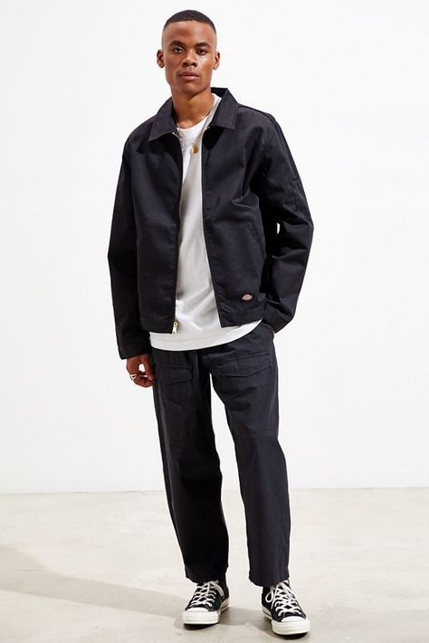 Dickies Eisenhower Work Jacket | Urban Outfitters Eisenhower Jacket Outfit Men, Dickies Work Jacket Outfit Men, Eisenhower Jacket Outfit, Dickies Eisenhower Jacket Outfit, Dickies Eisenhower Jacket, Dickies Outfits Men, Streetwear 2024, Dickies Style, Dickies Outfit