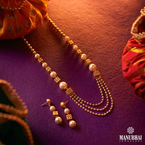 Manubhai Jewellers | Gold & Diamond Jewellers in Borivali, Mumbai Matarmala Gold Chain, Gold Mala Designs Antiques, Gold Diamond Necklace Set, Pendal Set, Borivali Mumbai, Diamond Jewellery Set, Manubhai Jewellers, Moti Mala, Gudi Padwa