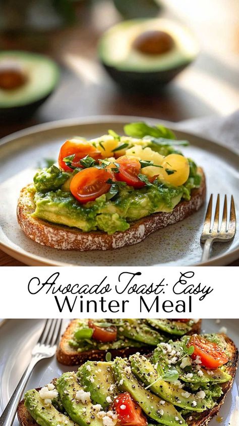 Enjoy this Ultimate Avocado Toast for a healthy winter treat. Creamy avocado spread over crisp bread makes it an easy yet elegant choice for winter meals dinners or Friendsgiving gatherings. Add your favorite toppings to make it uniquely yours! Winter Meals Dinners, Easy Avocado Toast, Simple Avocado Toast, Avocado Toast Breakfast, Crisp Bread, Avocado Spread, Avocado Toast Recipe, Winter Meals, Winter Treats