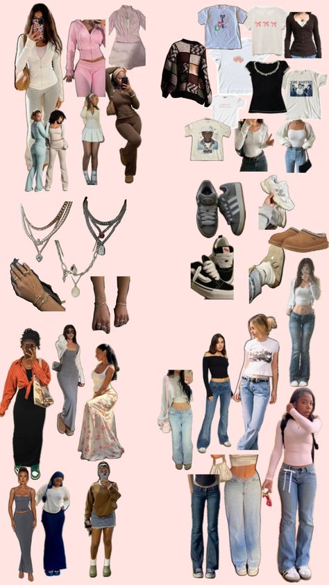 🎀Baggy Jeans/Low Rise Flare Jeans🎀Maxi Skirts/Dresses🎀Shoes🎀Everyday wear jewelry🎀Baby tee’s/Graphic tee’s/Sweaters🎀Outfit Sets Baggy Jeans Low Rise, Sweaters Outfit, Shoes Everyday, Everyday Wear Jewelry, Jeans Low Rise, Low Rise Flare Jeans, Maxi Skirt Dress, Maxi Skirts, Dresses Shoes