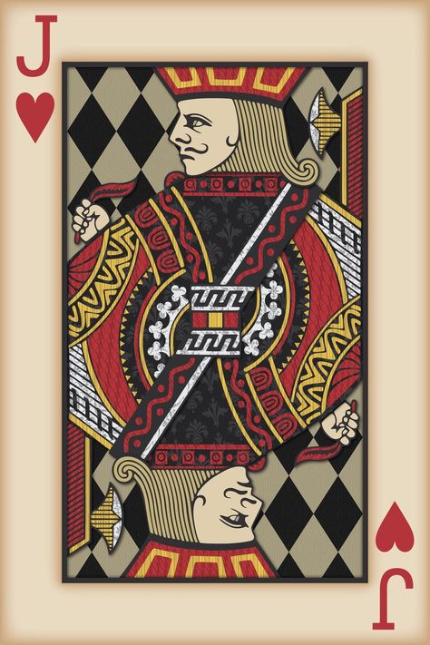 Playing Card Print, Blacklight Posters, King Card, Jack Of Hearts, Play Cards, Playing Cards Art, Medieval Ages, Rice Paper Decoupage, Playing Cards Design