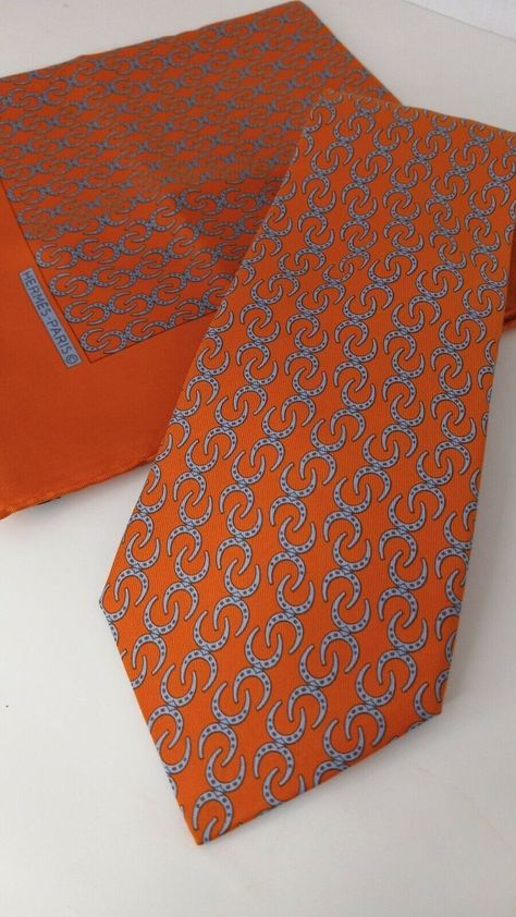 hermes tie Orange Pocket Square, Hermes Tie, Print Inspiration, Monogram Prints, Tie And Pocket Square, Ties Mens, Pocket Square, Floral Tie, Monogram