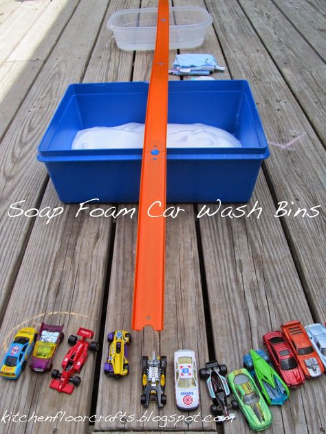 Hot Wheel Activities, Kid Car Wash, Hot Wheels Themed Birthday Party, Baby Body Wash, Soap Foam, Bored Jar, Hot Wheels Party, Sand And Water Table, Activities For Boys