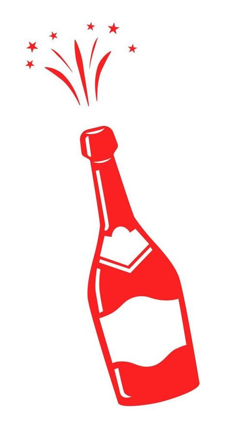 Champagne bottle illustration isolated. Christmas vector flat icon isolated Bottle Illustration, Christmas Vector, Vector Shapes, Flat Vector, Flat Icon, Christmas Vectors, Champagne Bottle, Illustration Vector, Champagne