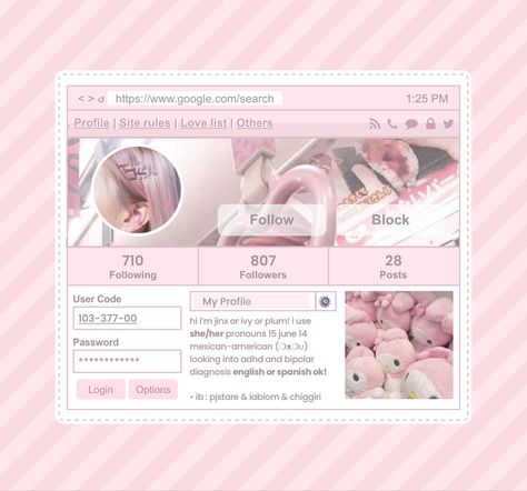 Carrd Inspo Template Pink, Carrd.co Theme Retro, Carrd Inspo Template, Carrd Inspiration, Carrd Resources, Cute Powerpoint Templates, Rentry Inspo, Cute Website, Soft Pink Theme