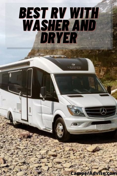 In this article, I have listed 10 Best RV with Washer and Dryer. These Campers with Washer and Dryer are reviewed throughly with pictures and floorplans. Camper Van Washer Dryer, Camper Washer And Dryer, Rv Washer Dryer, Rv Laundry, Washer And Dryer Combo, Rv Trips, Compact Laundry, Class A Rv, Small Rv