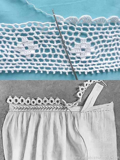 Edwardian Chemise, Crochet Baby Girls, Crochet Girls Dress Pattern, Girls Frocks, Crochet Necklace Pattern, Crochet Yoke, Feather Stitch, Crochet Collar, Crochet Girls