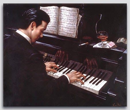 Lauri Blank, Art Oil Paintings, Musician Art, Fine Art Painting Oil, Piano Man, Studio Gallery, Art Corner, Music Theater, Pulp Art