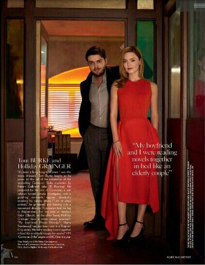 Robin Ellacott  Cormoran Strike  Holliday Grainger Tom Burke Robert Galbraith JK Rowling Tom Burke Cormoran Strike, Holiday Grainger, Tom Burke Actor, Cormoran Strike, Robert Galbraith, Bbc Musketeers, Holliday Grainger, Vogue Photo, Tom Burke