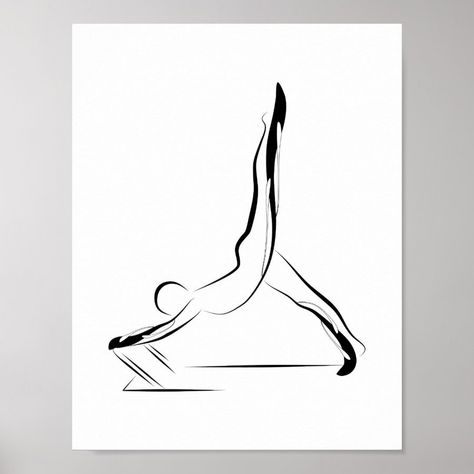 Arabesque Reformer Pilates Pose Pilates Reformer Poster  Zazzle Pose Poster, Kundalini Yoga Poses, Core Pilates, Pilates Gifts, Poster Advertisement, Yoga Stretches For Beginners, Hip Opening Yoga, Pilates Poses, Reformer Pilates