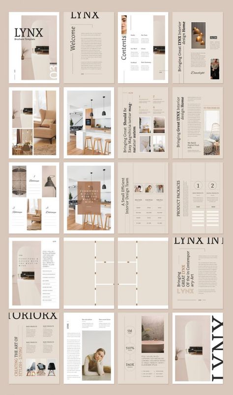 Lynx InDesign Brochure Template Ebook Template Design, Catalog Design Layout, Indesign Brochure, Indesign Brochure Templates, Indesign Layout, Mises En Page Design Graphique, Portfolio Design Layout, Booklet Design, Presentation Layout