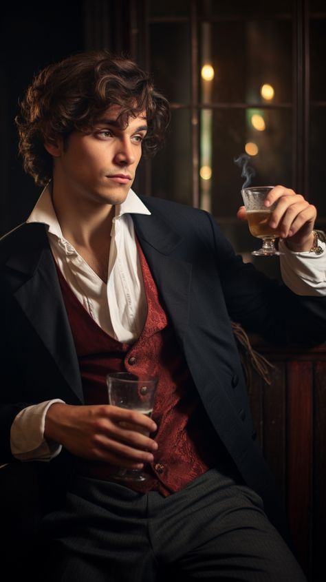 French Handsome Young Man Drinking #French #handsome #man #guy #avatar #wallpaper French Male Aesthetic, French Men Handsome, Prince Face Claim, Victorian Aesthetic Men, Victorian Male Fashion, Medieval Male, Victorian Male, 1800s Men, Mens Pictures