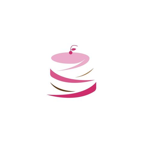 Cake Logos Graphics, Cake Logo Design Free, Cake Logo Design Graphics, Cake Bakery Logo Design, Modern Bakery Logo Design, Logo Bakery Cake, Cake Bakery Logo, Bakery Logo Inspiration, Double Cake