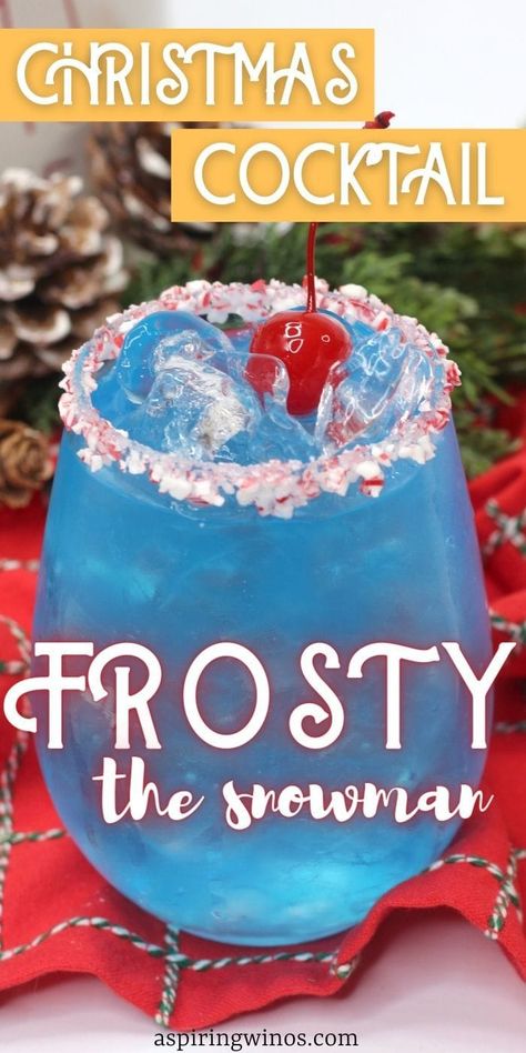 Frosty the Snowman Cocktail | Winter Cocktails | Blue Cocktails | Holiday Cocktails | Christmas Cocktails | Peppermint Cocktails | Coconut Rum Cocktail | Schnapps Cocktail | Candy Cane Cocktail | #cocktail #recipe #holidays #Christmas #peppermint Snowman Cocktail, Pumpkin Milkshake, Xmas Drinks, Christmas Drinks Alcohol Recipes, Peppermint Schnapps, Christmas Party Drinks, Christmas Drinks Recipes, Malibu Drinks, Smoked Cocktails